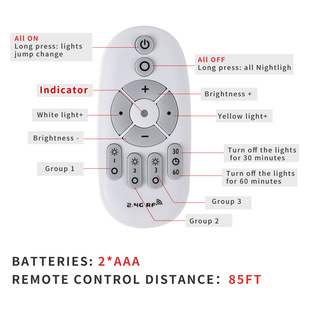 Remote control stepless dimming LED downlight 2.5 inch 8cm open living room bedroom embedded ceiling lamp spotlight
