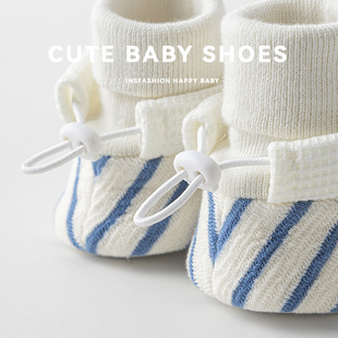 Newborn baby 0-1-2 years old cotton step shoes spring and autumn indoor non-slip toddler floor socks shoes