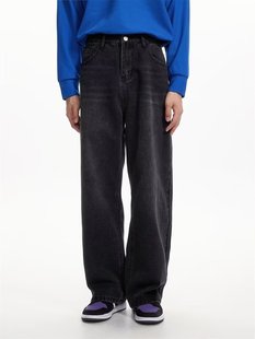 American Style Wide Leg Jeans Men's and Women's Spring and Autumn Trendy Brand Vintage Straight All-match Loose Casual Long Pants