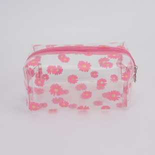 Fashion Pastoral Style Floral Transparent Small Bag Fashion Storage Bag Instagram Style Portable Cosmetic Bag