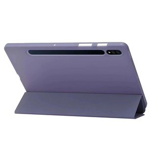 For Samsung A9 silicone tri-fold protective cover S9Plus honeycomb cooling T220 flip cover all-inclusive soft case S6lite