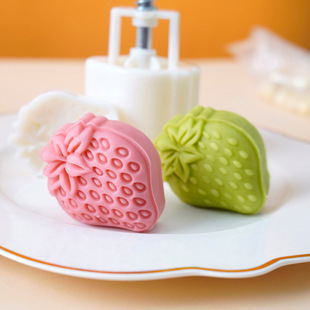 Клубничная ледяная кожа Mooncake Mold New 2023 Ручной пресс для тиснения Инструмент для печати Инструменты для выпечки