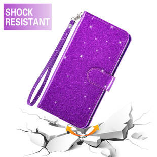 Suitable for Apple iPhone14 Pro Max solid color glitter card holder mobile phone protective cover Factory Direct sale