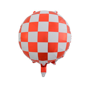 New 18 inch black and white plaid racing tire aluminum film balloon children's birthday party decoration balloon props