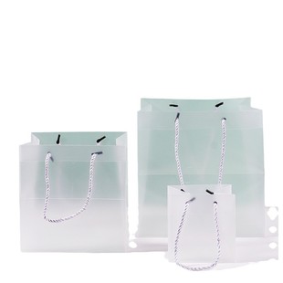 pp handbag pvc hand bag beverage advanced packaging bag custom logo plastic transparent flower bag custom