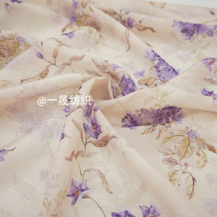 2025 spring and summer new digital direct spray bright silk phoenix tail jacquard printed dress women's clothing children's clothing fabric