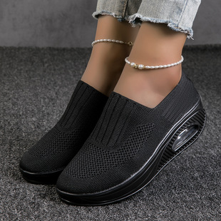 Women's Shoes Cross-border Kick Amazon Independent Station Daifa Flying Weaving Outdoor Mesh Foreign Trade Air Cushion Sports Fujian Shoes