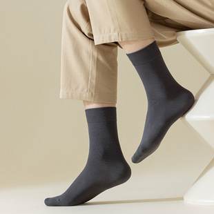 Zhuji socks men's spring and summer deodorant sweat-absorbent breathable sports solid color cotton socks business all-match boneless stockings