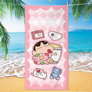 Негабаритные детские быстрорежитые бани Crayon Xiao New Beach Полотенца из микрофибры
