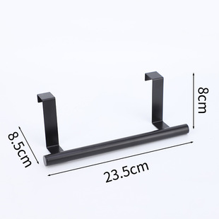 Cross-Border Hanging Stainless Steel Single Pole Towel Rack Hanging Rod Cabinet Door Back Hanging Rack Punch-Free Rag Rack Door Hanging