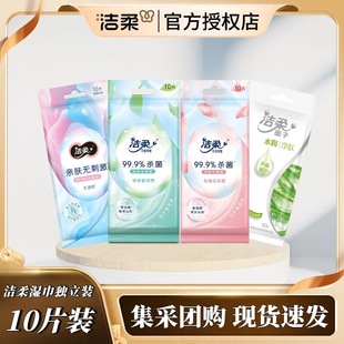 Cleansing Wet Wipes 10 Pieces Independent Sterilizing Cleansing Wet Wipes Skin-friendly Non-irritating Zero Alcohol Portable for Home and Travel