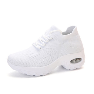 Cross-border Hot plus size Women's Shoes Air Cushion Fly-woven Casual Shoes Flaking Shoes Fashion Rocking Shoes Quanzhou sneaker