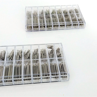 Wholesale clock tools spring raw ear needle watch accessories double raw ear semi-Steel stainless steel boxed raw ear