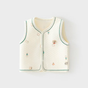 Baby Warm Vest Autumn and Winter Baby Cotton Vest Children's Waistcoat Newborn Cotton Belly Top