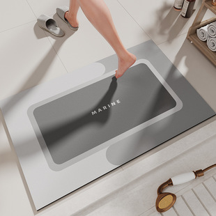 Absorbent Soft Diatom Mud Floor Mat Bathroom Door Mat Bathroom Floor Mat Quick-drying Non-slip Toilet Carpet Mat