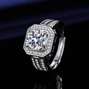 Cross-Border fast hand Red Book Net Red live simulation moissanite ring female 1 karat six claw wedding ring factory wholesale
