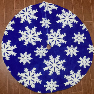 Spot Christmas tree skirt 78/90/120/150cm white long hair high-grade wool Christmas tree skirt Christmas tree apron