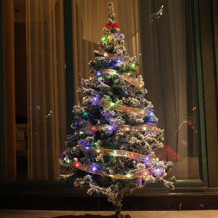 Cross-border creative Christmas Decoration ribbon ribbon LED luminous lights string Christmas tree decorations color strip