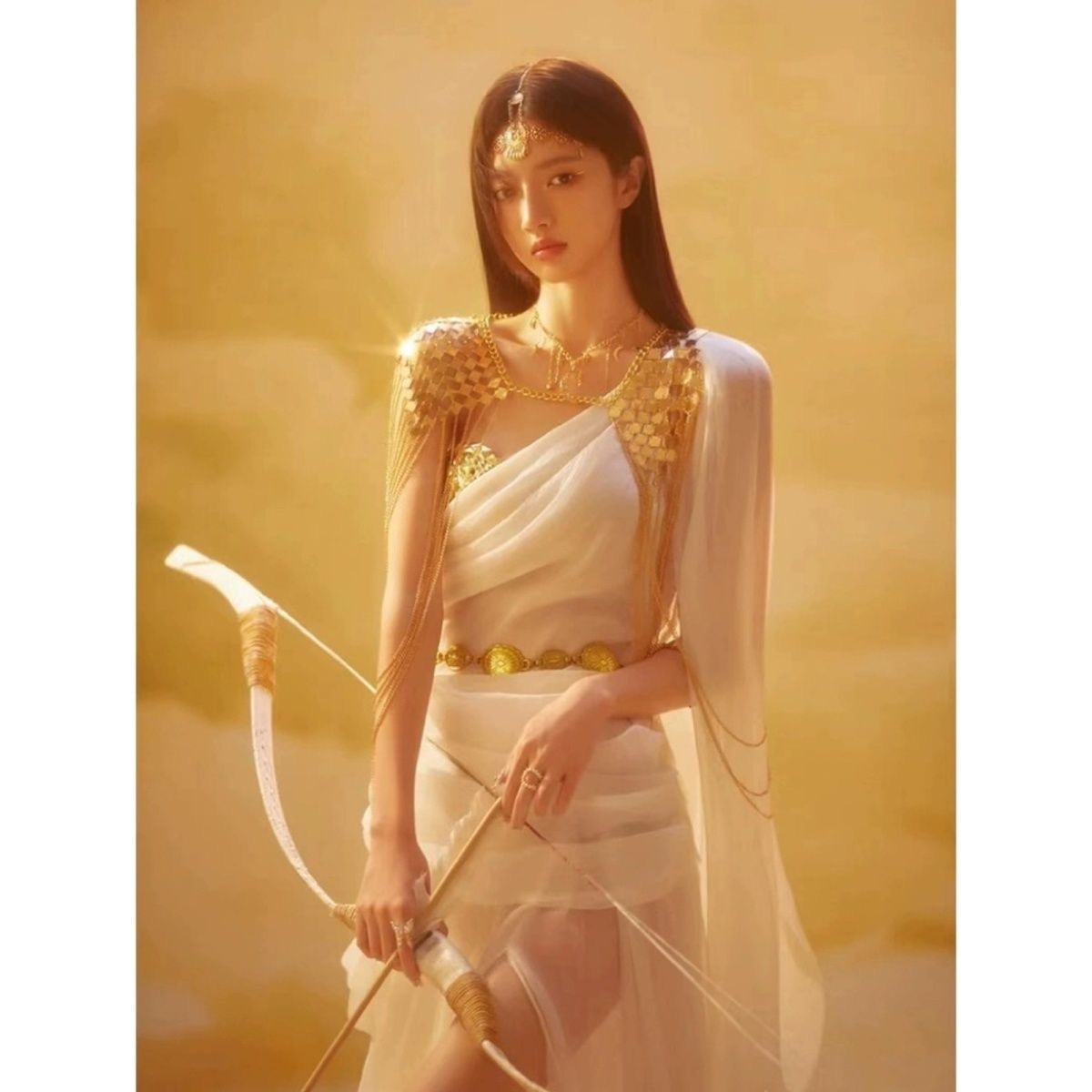Exotic Ethnic Style Personalized Fashion Body Chain Set Light Luxury High-End Gold Tassel Shoulder Chain Forehead Chain Accessories