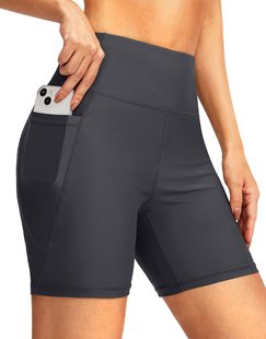 Cross-border Women's Yoga Shorts Pocket Three-point Pocket Shorts Fitness Training Running Riding Tight Sports Shorts