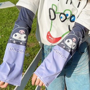 Sanrio подлинный лед Летний солнцезащитный крем женский рукав Ультрафиолетовый ледяной шелк рукав рукава тонкий для взрослых детей