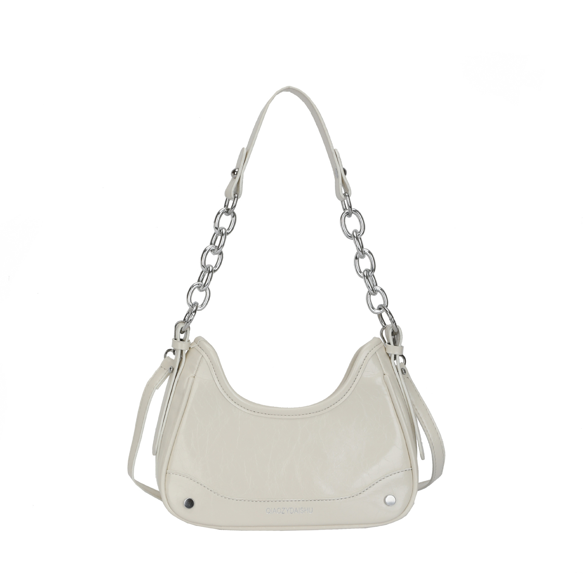 Niche design premium chain shoulder bag for women, new spring 2025 style, simple commuting crossbody bag.