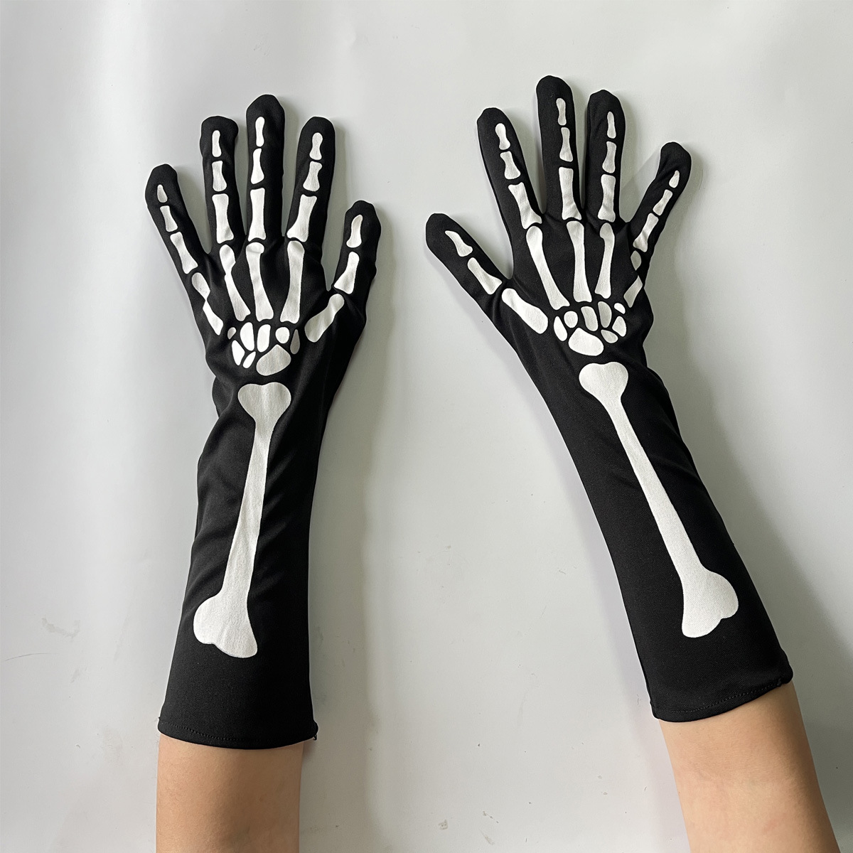 European and American Halloween Skeleton Gloves Punk Skull Claw Joint Bone Joint Men and Women Horror Carnival Performance Gloves