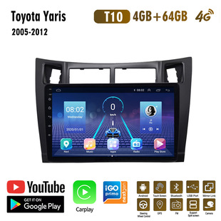 Suitable for Toyota Yaris 05-12 car GPS Android navigator Bluetooth reversing image player