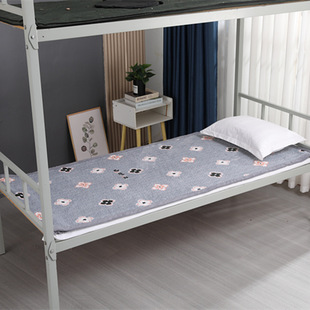 Milk velvet bed cover student dormitory dedicated single fleece-lined quilted thickened double-sided non-slip bed sheet autumn and winter quilted
