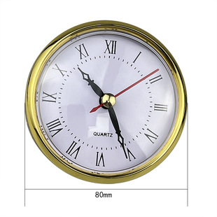 Factory Hot Sale M2188-80MM Clock Mosaic Photo Frame Round Clock Core Simple Craft Pendulum in stock