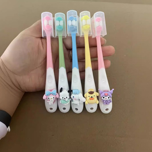 Симпатичная детская зубная щетка Sanrio 3-6-12 лет для начинающих детей зубная щетка мультфильм Yugui собака Ultraman мягкая щетка для волос