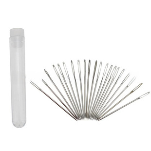 9pcs transparent needle bottled big eye blunt head hand sewing needle suit tube embroidery wool sweater needle