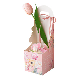 38 Goddess Festival Bobo Cup Handbag Box Tulip Bags Queen Festival Cake Decoration Queen Baking Plug-in