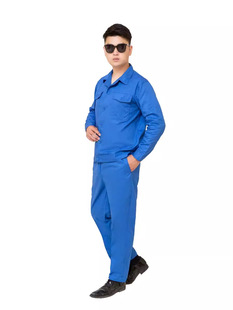Summer Pure Cotton Long-sleeved Work Clothes Suit Ultra-thin Welding Clothes Electrician Machine Repair Auto Repair Clothes Construction Site Labor Protection Clothes