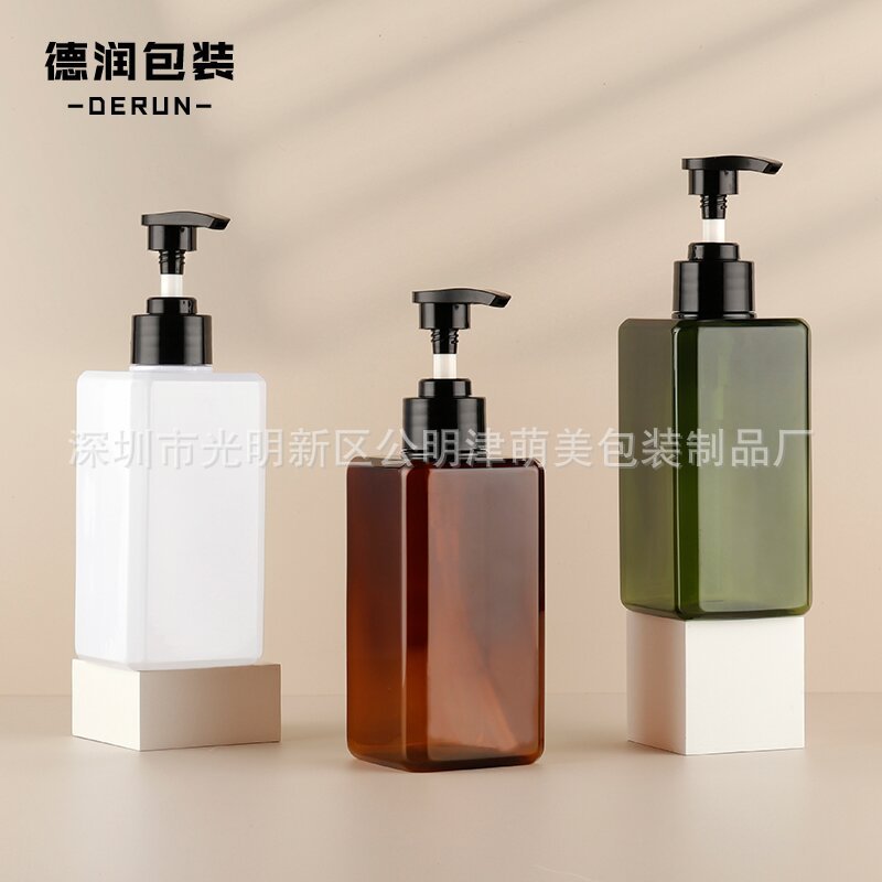 Spot 300ml square bottle hotel supplies shampoo bottle shower gel bottled homestay shampoo empty bottle