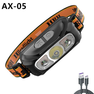 Cross-Border led mini headlight outdoor riding night running light rechargeable lightweight strong light super bright head-mounted night fishing light