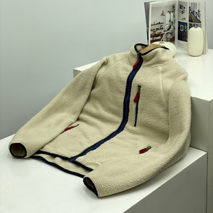 Independent Pata Batapin for Autumn and Winter Outdoor Fleece Fleece Warm Zipper Jacket Coat American Style