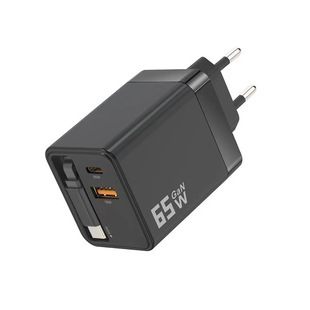 Трансграничный новый PD65 W Зарядное устройство с нитридом галлия поставляется с телескопическим кабелем для мобильного телефона быстрого зарядного устройства для Apple Huawei
