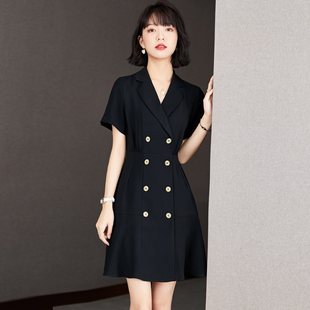 Real shot ◆ in stock ◆ 2025 French suit dress women's summer short sleeve skirt children slim slim