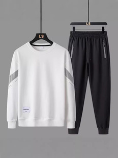 2024 Autumn Spring New Sports suit Men's Fashion Sweatshirt Handsome Comfortable Trendy Brand Two-piece Set