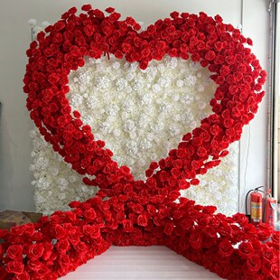 Love Series Red Rose White Rose Love Arch Cloth Bottom Heart Shape Peach Heart Wedding Decoration