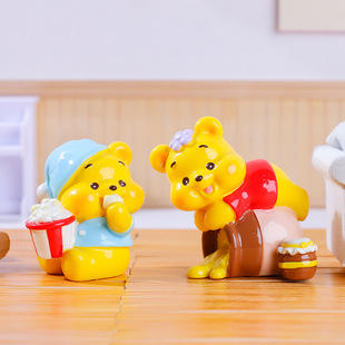 Cute yellow poop-poop bear NINI secret realm second bullet blind box cute fun doll ornaments student toys gifts wholesale