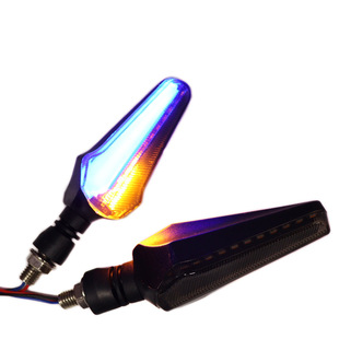 Мотоцикл Светодиодный поворотный индикатор для электромобилей 12V поворотный индикатор поворота двухцветный индикатор сигнальной лампы