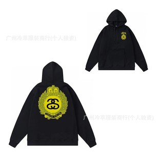 A generation of autumn and winter new fashion brand Stu classic letter printing parade hooded terry sweater coat cross-border