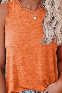 Foreign trade cross-border e-commerce independent station AliExpress Amazon color cotton sleeveless women's T-shirt