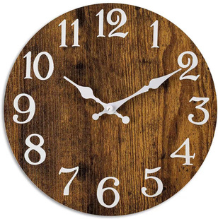 Cross-border New American Industrial Wall Clock Round Silent Wall Clock Home Decoration Commercial Retro Decoration Wall Clock