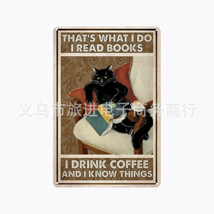 European-style retro cat animal decoration tin painting retro decoration Amazon Wish AliExpress supply