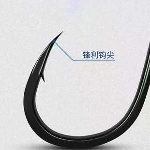 Black Ishni hooks bulk barbed hooks crucian carp fishing Ishni hooks reinforced large fishing hooks wholesale
