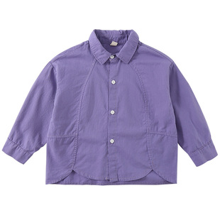 Children's Long Sleeve Shirt Cotton Boys' Spring Coat 2025 New Spring and Autumn Girls' Shirt Baby Clothes