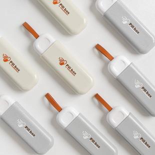 New Household Portable Small Pill Box One-day Sub-pack Pill Box for the Elderly with Sub-pack Mini Pill Box